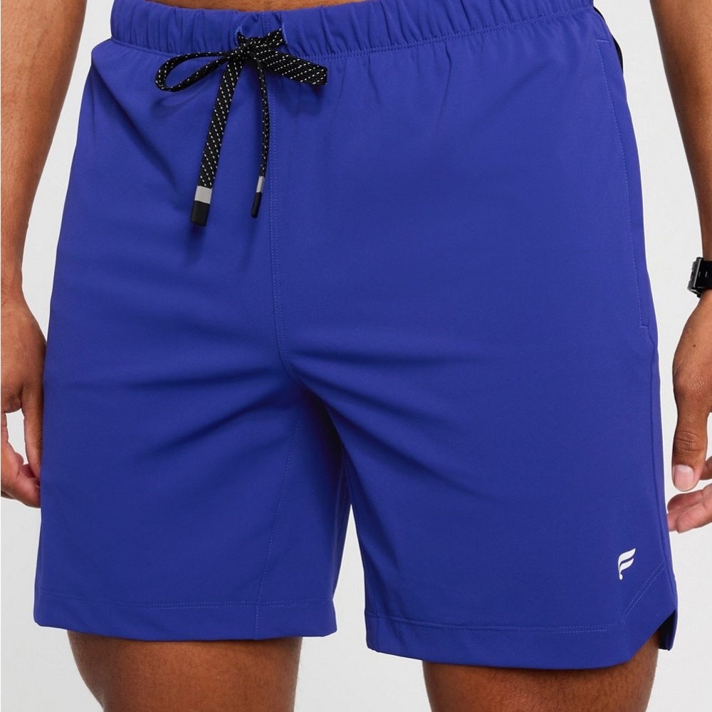 NWT Fabletics The One Shorts blue (7in)